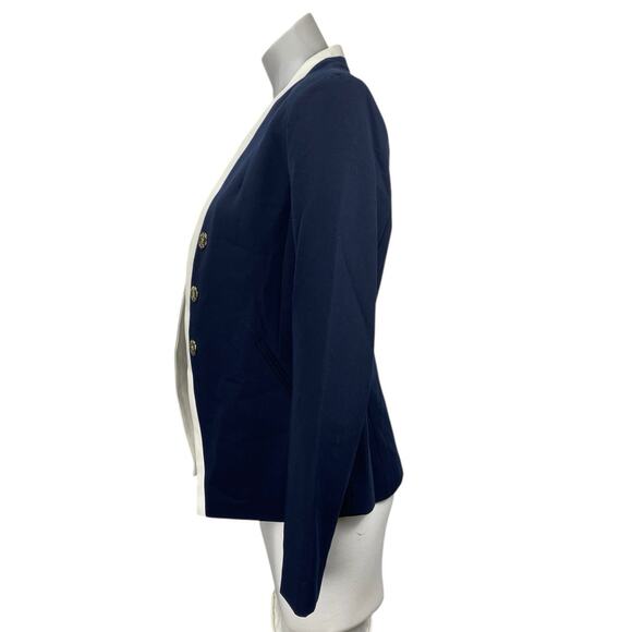 Tommy Hilfiger Faux Double-Breasted Open Front Long Sleeve Blazer Coat Jacket 6 - Picture 2 of 5